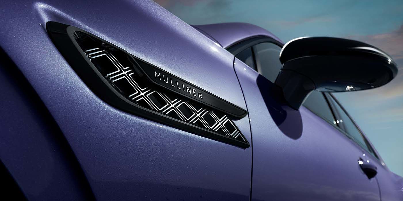 Bentley Riyadh Bentley Flying Spur Mulliner in Tanzanite Purple paint with Blackline Specification wing vent