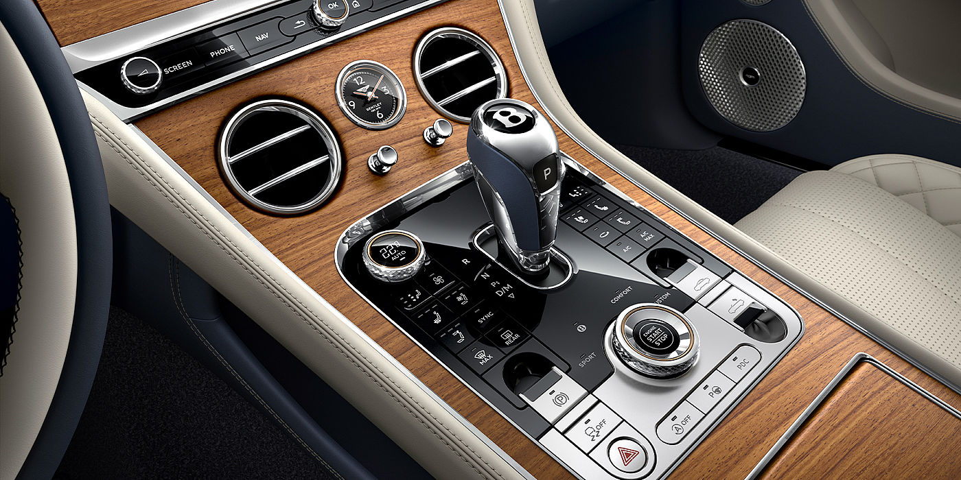 Bentley Riyadh Bentley Continental GTC Azure convertible front interior console detail